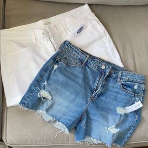 Two pairs of old navy shorts with tags